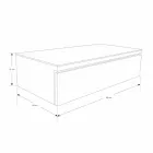 Hängende Badezimmerkonsole mit Struktur aus natürlichem Teakholz - Rodolfo Viadurini