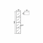 Badezimmerschrank mit 4 Fächern, L300x H1400 mm, Adelia Viadurini
