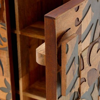 Design-Schrank mit zwei Türen aus Mangoholz, Cellara