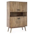 Sideboard mit 4 Türen und Regal aus Mangoholz im Vintage-Stil - Desiderio