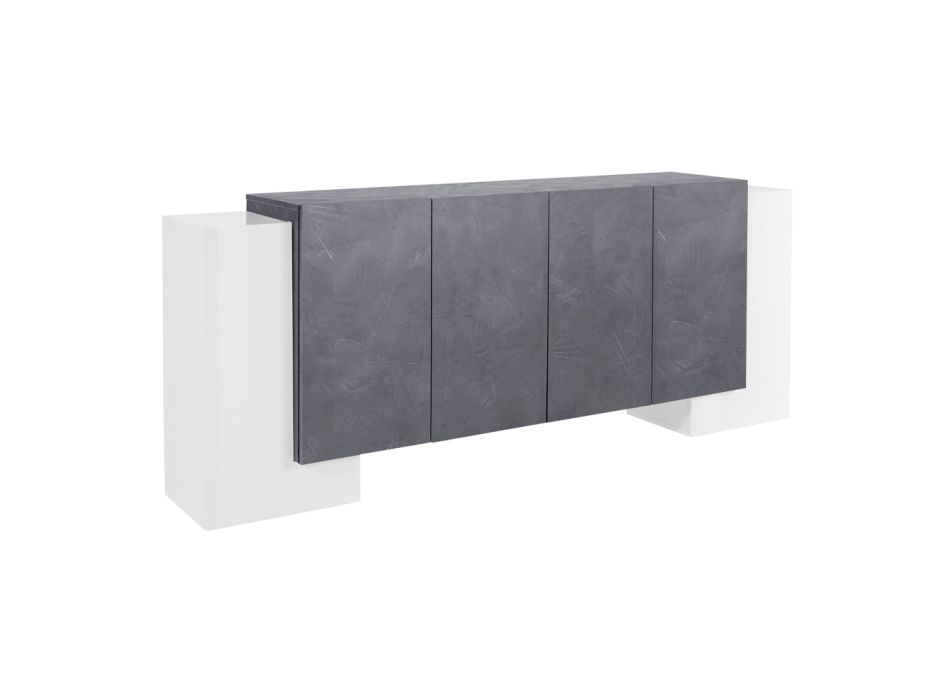 Mobiles Sideboard für Wohnzimmer 5 oder 6 Holztüren 3 Ausführungen - Terenzio Viadurini