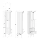 Säulen-Badezimmerschrank aus massivem Teakholz und Mahagoni – Plumeria Viadurini