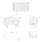 Handgefertigter Badezimmerschrank aus massivem Teakholz und Mahagoni – Heliconia Viadurini