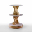 Design Möbel aus Holz mit runden Regalen in Gres Made in Italy - Aspide Viadurini