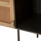 Schrank aus Tannenholz und Grauguss mit 3 Schubladen und 2 Türen - Cooper Viadurini