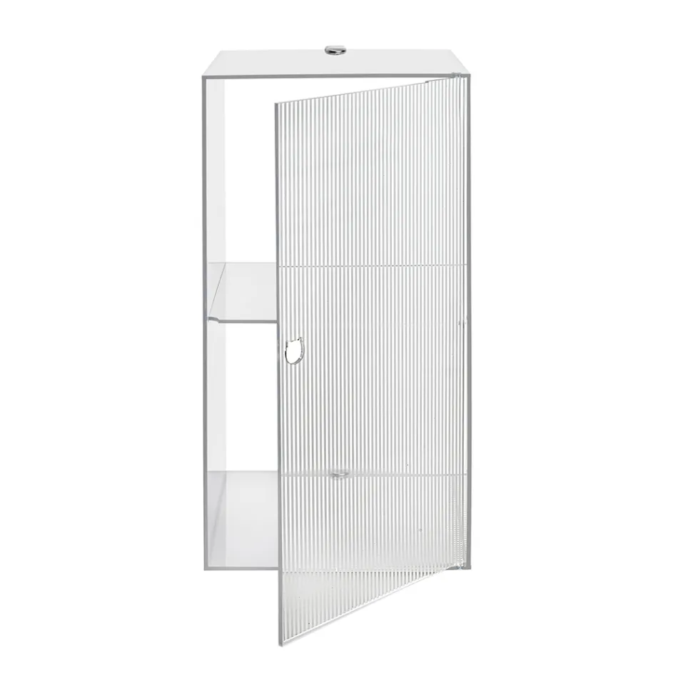 Wandmontierter Badezimmerschrank aus Plexiglas in 4 Farben, hergestellt in Italien - Ligea Viadurini