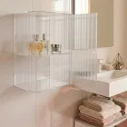 Wandmontierter Badezimmerschrank aus Plexiglas in 4 Farben, hergestellt in Italien - Ligea Viadurini