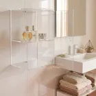 Wandmontierter Badezimmerschrank aus Plexiglas in 4 Farben, hergestellt in Italien - Ligea Viadurini