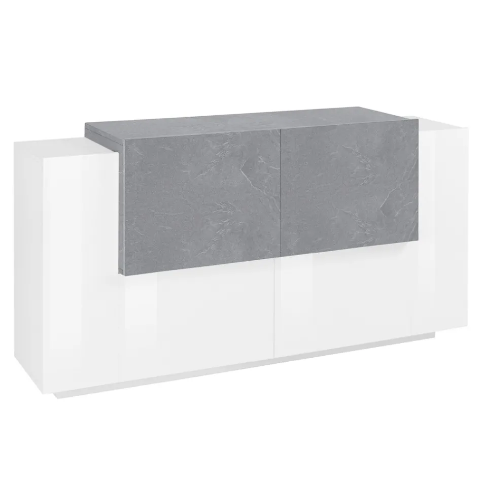 Wohnzimmermöbel 2 Türen und 2 Türen in Holz 2 Ausführungen - Therese Viadurini