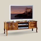 Klassischer TV-Ständer aus Holz mit Intarsien Made in Italy - Katerine Viadurini