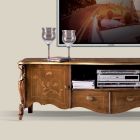 TV-Schrank mit 2 Türen und 2 Holzschubladen Made in Italy - Caligola Viadurini