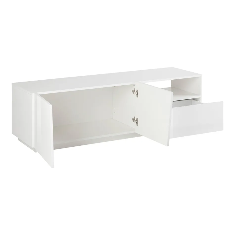 TV-Schrank mit 2 Türen, einer Schublade und einem offenen Fach Made in Italy - Popilio Viadurini