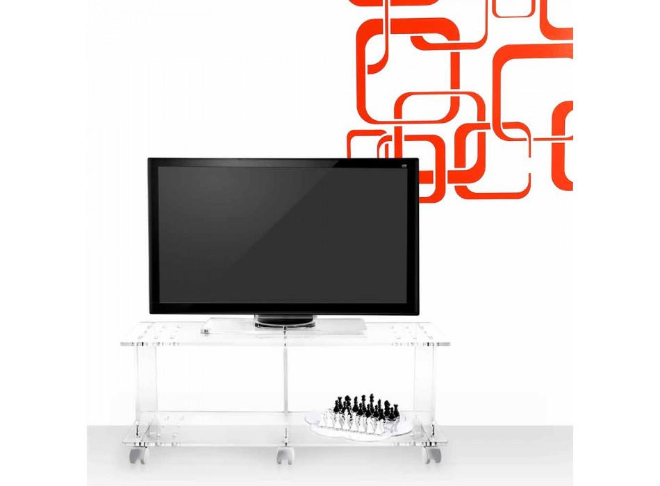 TV-Schrank im modernen Design aus transparentem Plexiglas Mago Viadurini