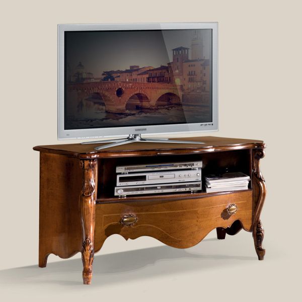 Bassano walnuss tv-schrank mit schublade made in italy - commodo