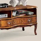 Klassisches TV-Möbel aus Holz mit Fächern und Schubladen Made in Italy - Prince Viadurini