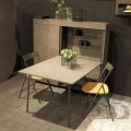 Multifunktionaler Drehschrank mit TV-Ständer und integriertem Tisch, hergestellt in Italien – Illusione