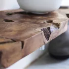 Hängender Badezimmerschrank aus massivem Teakholz - Forest Viadurini