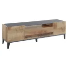 Mobiler Fernseher aus Melamin 2 Zimmer und 1 Schublade Made in Italy - Florentino Viadurini