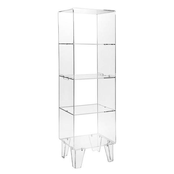Vitrine aus transparentem plexiglas im italienischen design mit 4 regalen - raganella