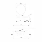 Hängende Badezimmermöbel Kupfer-Waschtischuntergestell, 2 Schubladen, Regal und Spiegel - Renga Viadurini