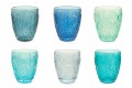 Moderne blau gefärbte Gläser 12 Stück Water Service - Mazara