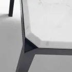 My Home Bebop Design Tisch aus weißem Marmor H74xL210cm made in Italy Viadurini