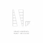 My Home Esquina Design Eck Bücherregal MDF lackiert H220cm made in Italy Viadurini