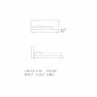 My Home Long Island gepolstertes Leder-Doppelbett aus Italien Viadurini