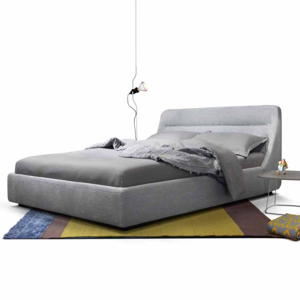 Gepolstertes designer-doppelbett von sleepway, hergestellt in italien