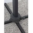 3x3 Sonnenschirm mit hellgrauem Stoff und anthrazitfarbener Struktur - Dalton Viadurini