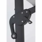 3x3 Sonnenschirm mit hellgrauem Stoff und anthrazitfarbener Struktur - Dalton Viadurini