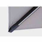 3x3 Außenschirm aus grauem Polyester und anthrazitfarbenem Aluminium - Coby Viadurini
