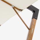 Outdoor-Regenschirm aus Holz und Ecru-Polyester 3x4, Homemotion – Passmore Viadurini