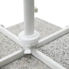 Sonnenschirm aus Polyester mit weißer Aluminiumstruktur - Zinica Viadurini