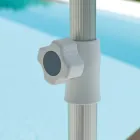 Sonnenschirm mit eloxierter gestreifter Aluminiumstruktur - Laila Viadurini