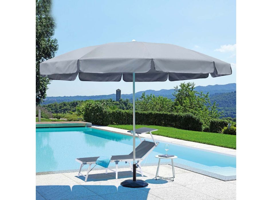 Sonnenschirm mit Stoffbezug und Aluminiumstruktur - Adrielle Viadurini