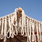 Runder Netzschirm mit Fransen, Ø 2,5 Meter - Sonne Viadurini