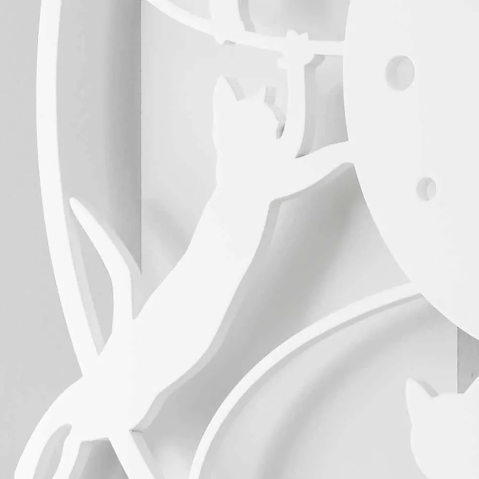 Große moderne runde farbig verzierte Wanduhr - Cat Viadurini