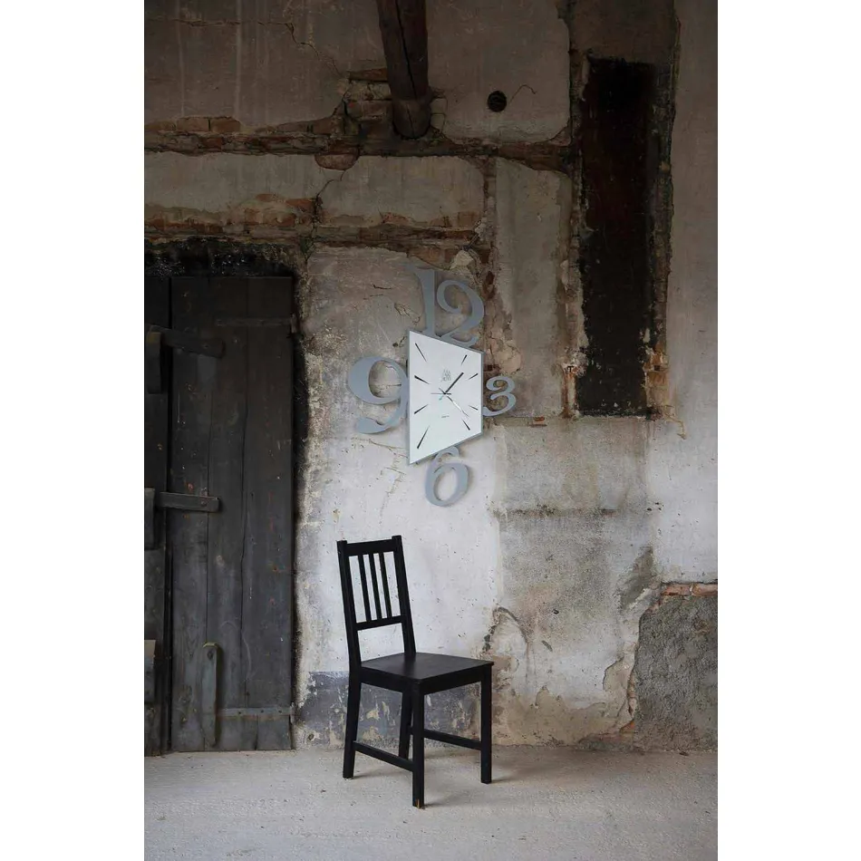 Design Wanduhr aus Eisen schwarz oder aluminium Made in Italy - Prospi Viadurini