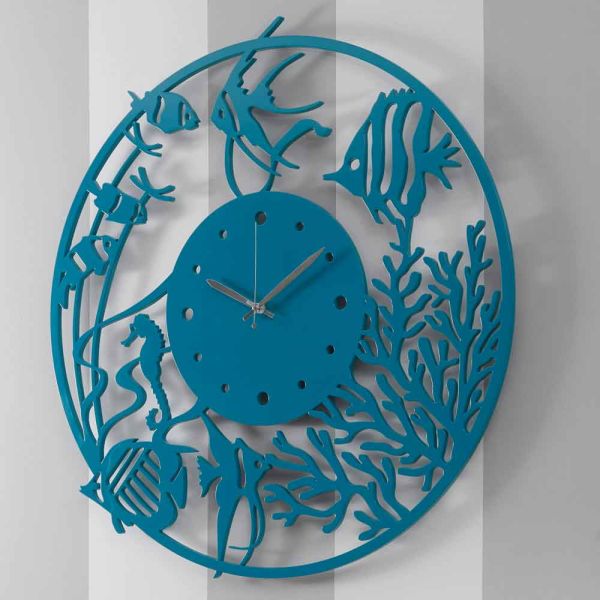 Große moderne farbige runde hölzerne wanduhr - infondoalmar
