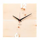 Quadratische Wanduhr aus Eiche, Kiefer oder Walnuss Made in Italy - Bethel Viadurini