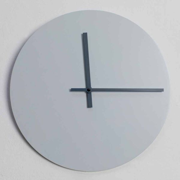 Runde wanduhr von modernem design grau und blau made in italy - umbriel