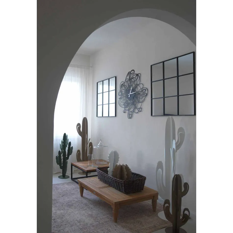 Modernes Design Wanduhr aus schwarzem oder weißem Eisen Made in Italy - Baldo Viadurini