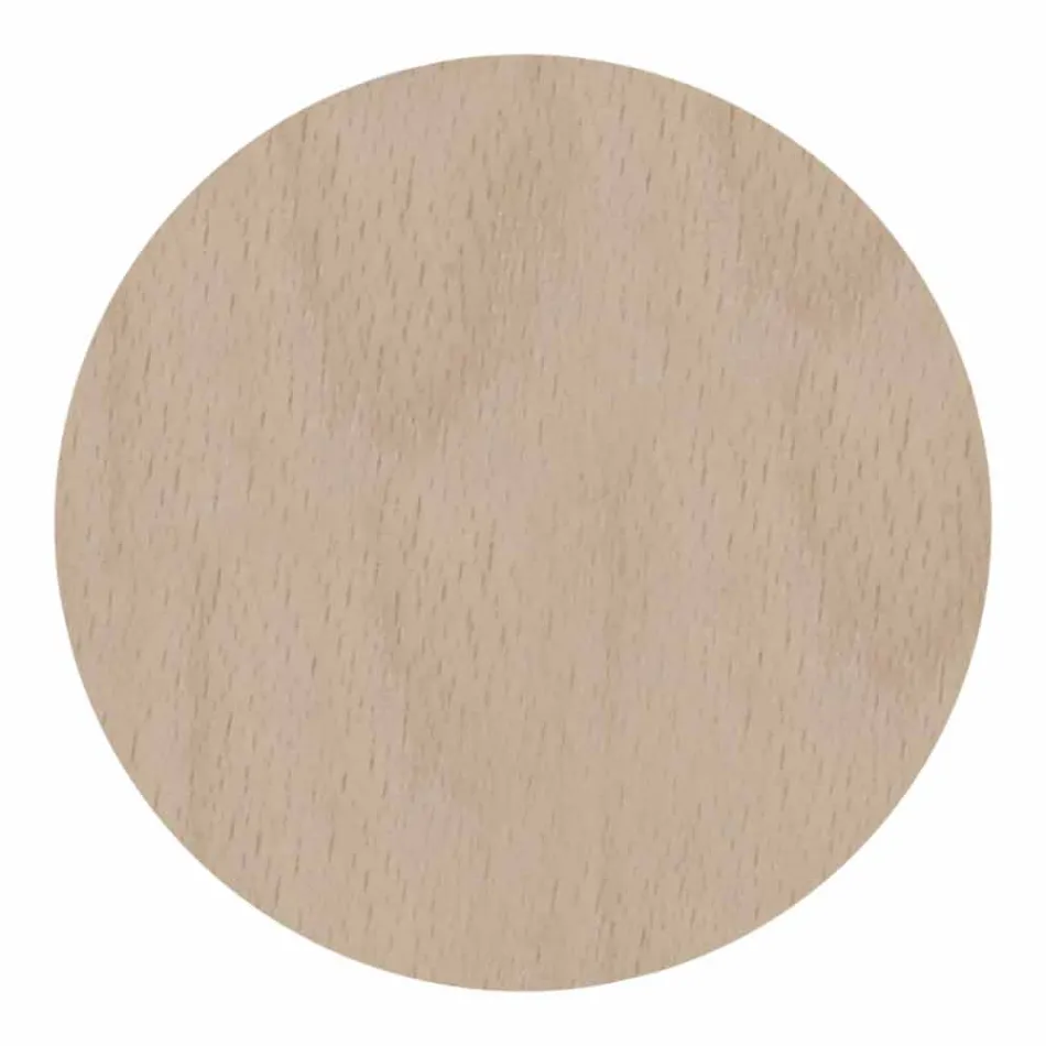 Wanduhr aus hellem oder dunklem Holz mit modernem Blumenmuster - Aquilegia Viadurini