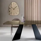 Claudia Spiegelglas-Wanduhr mit lasergravierten Zahlen Viadurini