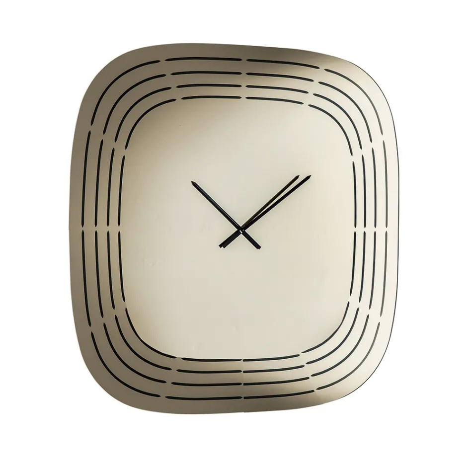 Cesira Spiegelglas-Wanduhr mit Lasergravuren, hergestellt in Italien Viadurini