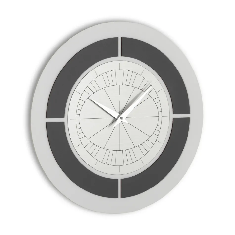 Uhr mit Reliefrahmen und Polypropylen mit verschiedenen Farben - Lunarium Viadurini