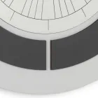 Uhr mit Reliefrahmen und Polypropylen mit verschiedenen Farben - Lunarium Viadurini