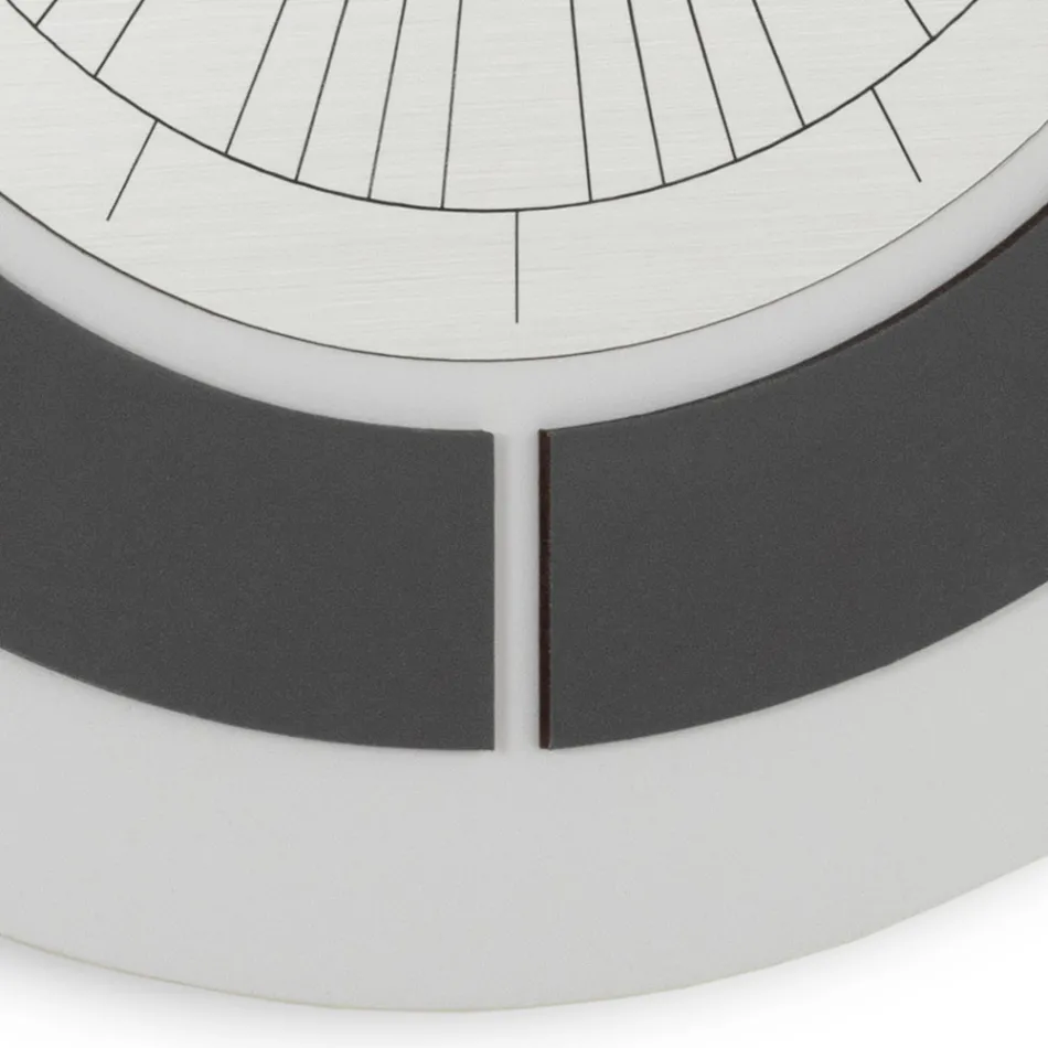 Uhr mit Reliefrahmen und Polypropylen mit verschiedenen Farben - Lunarium Viadurini