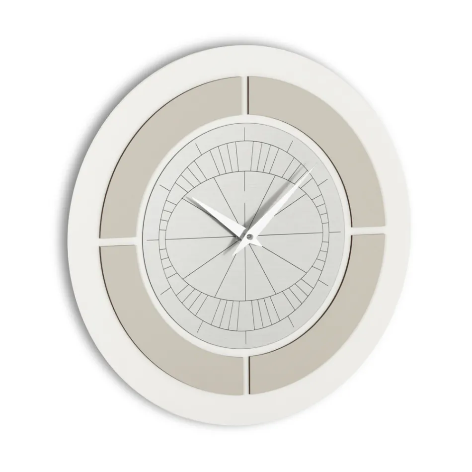 Uhr mit Reliefrahmen und Polypropylen mit verschiedenen Farben - Lunarium Viadurini